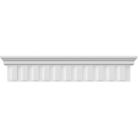 Ekena Millwork 37" Bottom Width x 41 3/4" Top Width x 9 3/8"H x 7/8"P Dentil Crosshead CRH09X37DE